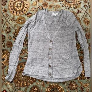 Madewell Light Gray Women's Linen Cardigan